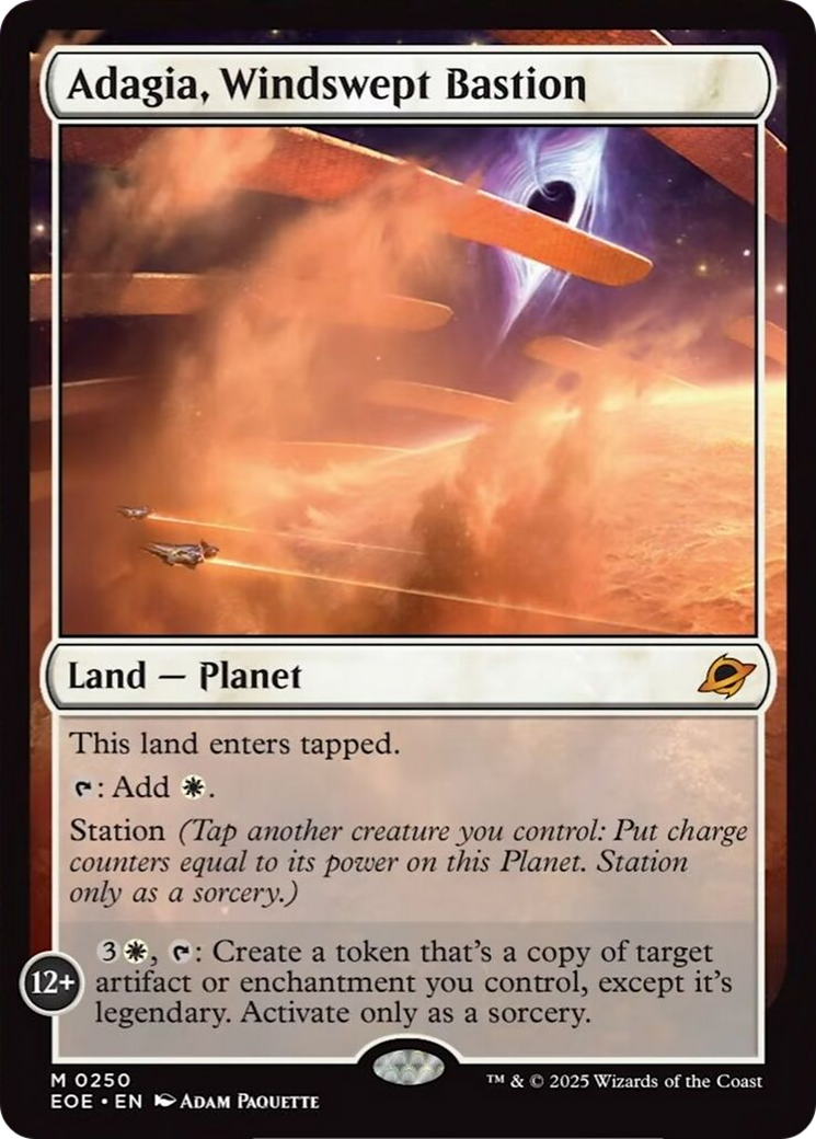 Adagia, Windswept Bastion [Edge of Eternities] MTG Single Magic: The Gathering | Red Claw Gaming