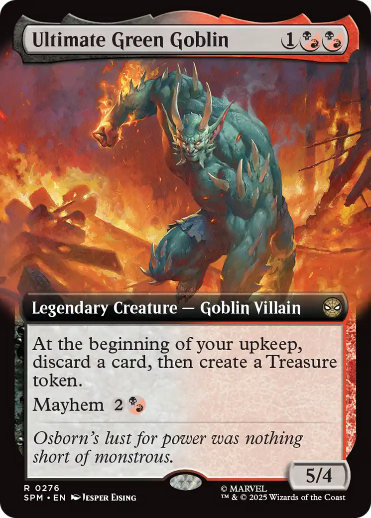 Ultimate Green Goblin (Extended Art) [Marvel's Spider-Man] MTG Single Magic: The Gathering | Red Claw Gaming