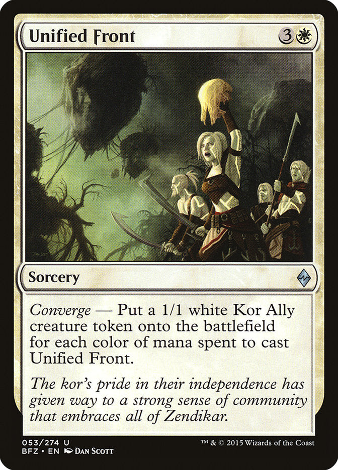 Unified Front [Battle for Zendikar] MTG Single Magic: The Gathering | Red Claw Gaming