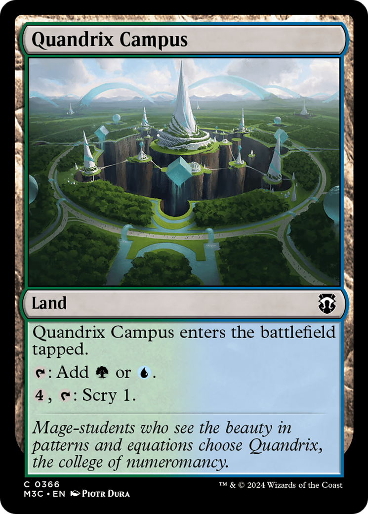 Quandrix Campus (Ripple Foil) [Modern Horizons 3 Commander] MTG Single Magic: The Gathering | Red Claw Gaming