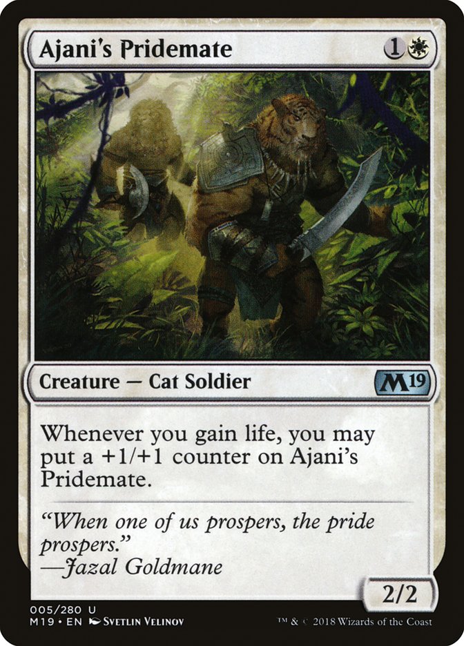 Ajani's Pridemate [Core Set 2019] MTG Single Magic: The Gathering | Red Claw Gaming