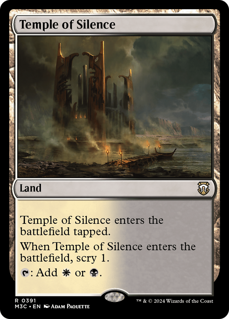 Temple of Silence (Ripple Foil) [Modern Horizons 3 Commander] MTG Single Magic: The Gathering | Red Claw Gaming