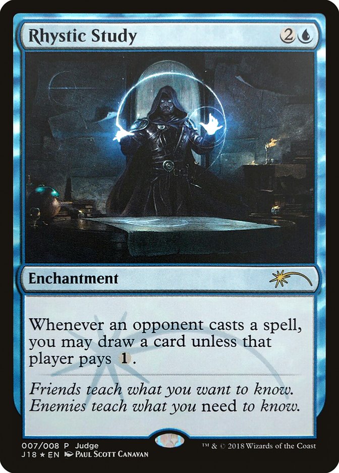 Rhystic Study [Judge Gift Cards 2018] MTG Single Magic: The Gathering | Red Claw Gaming