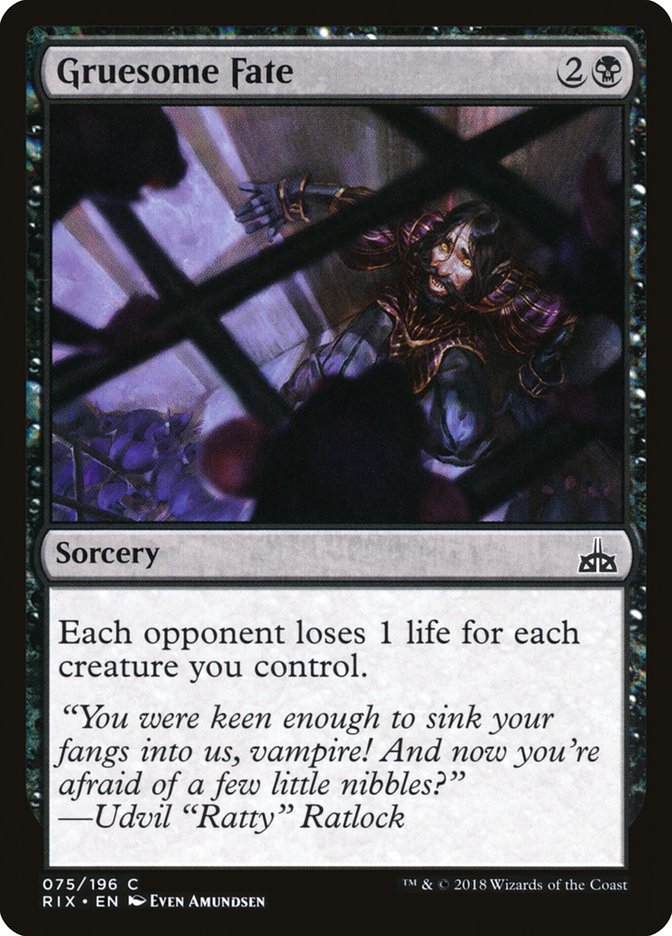 Gruesome Fate [Rivals of Ixalan] MTG Single Magic: The Gathering | Red Claw Gaming