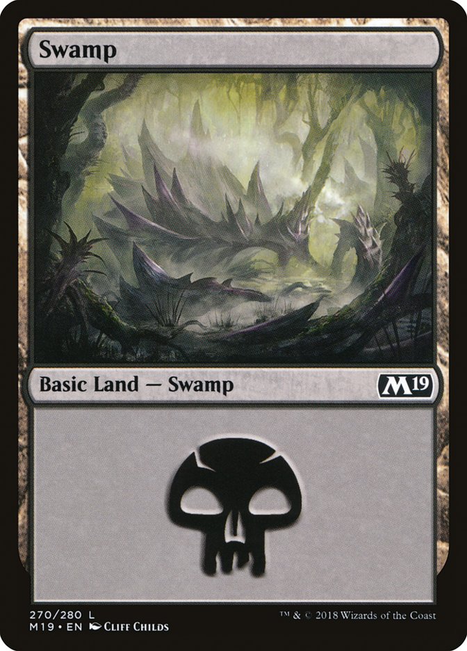 Swamp (270) [Core Set 2019] MTG Single Magic: The Gathering | Red Claw Gaming
