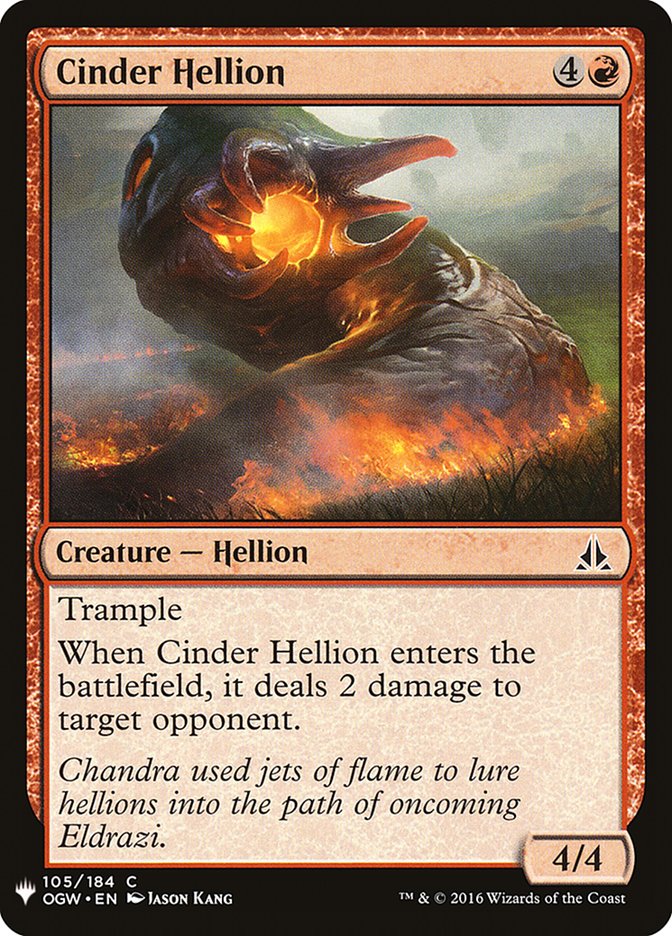 Cinder Hellion [Mystery Booster] MTG Single Magic: The Gathering    | Red Claw Gaming