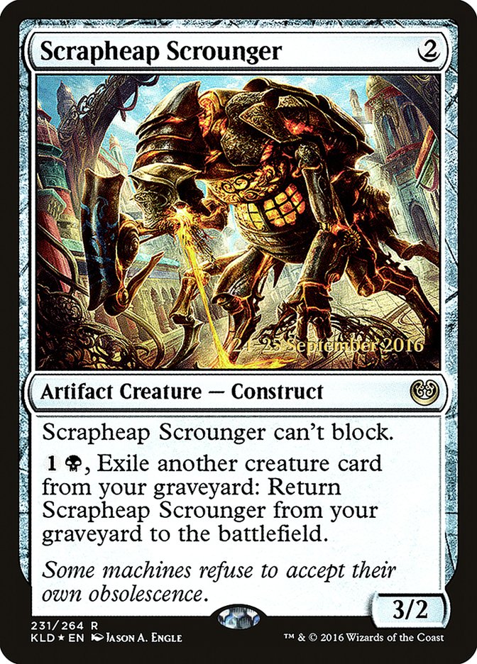 Scrapheap Scrounger [Kaladesh Prerelease Promos] MTG Single Magic: The Gathering | Red Claw Gaming