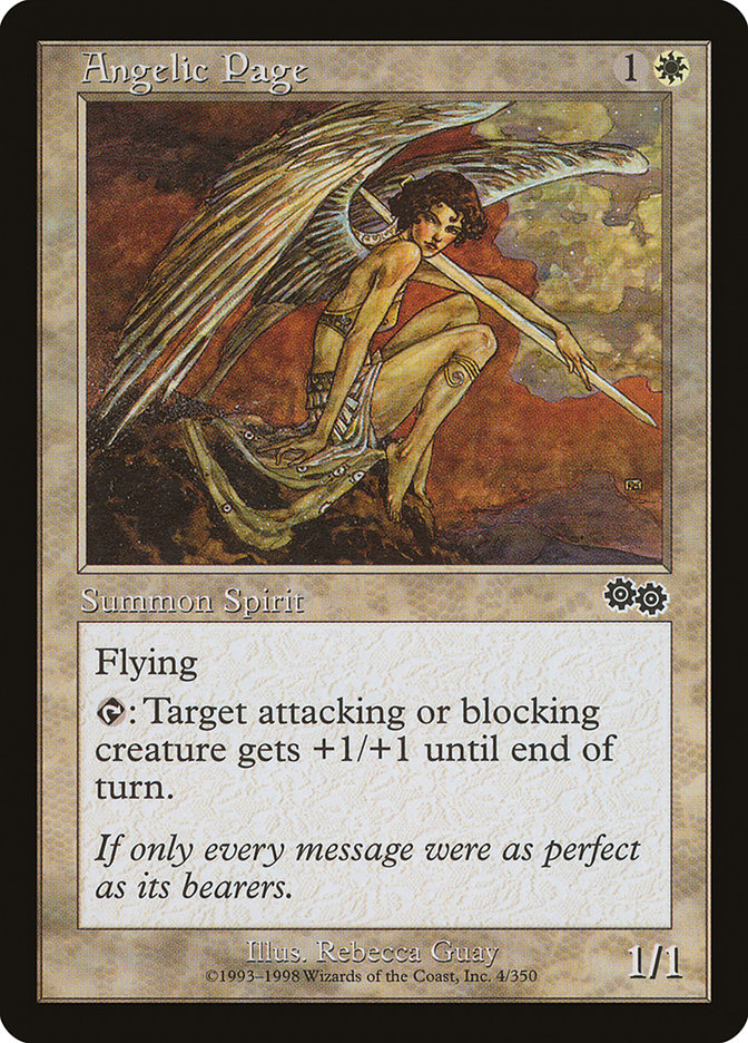 Angelic Page [Urza's Saga] MTG Single Magic: The Gathering | Red Claw Gaming