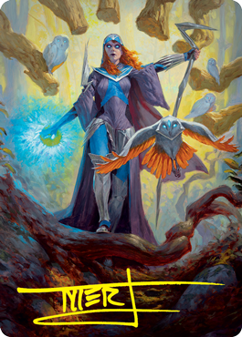 Kasmina, Enigma Sage Art Card (Gold-Stamped Signature) [Strixhaven: School of Mages Art Series] MTG Single Magic: The Gathering | Red Claw Gaming