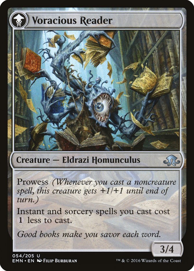 Curious Homunculus // Voracious Reader [Eldritch Moon] MTG Single Magic: The Gathering | Red Claw Gaming
