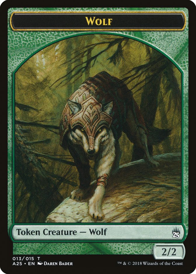 Wolf Token [Masters 25 Tokens] MTG Single Magic: The Gathering | Red Claw Gaming