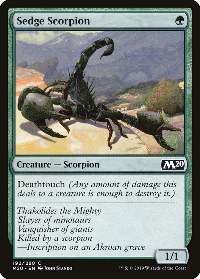 Sedge Scorpion [Core Set 2020] MTG Single Magic: The Gathering | Red Claw Gaming