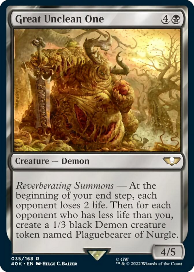 Great Unclean One (Surge Foil) [Warhammer 40,000] MTG Single Magic: The Gathering | Red Claw Gaming