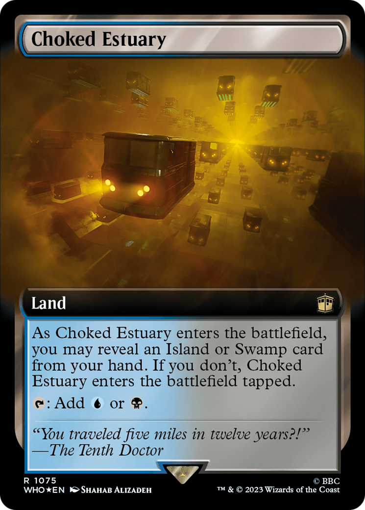 Choked Estuary (Extended Art) (Surge Foil) [Doctor Who] MTG Single Magic: The Gathering | Red Claw Gaming
