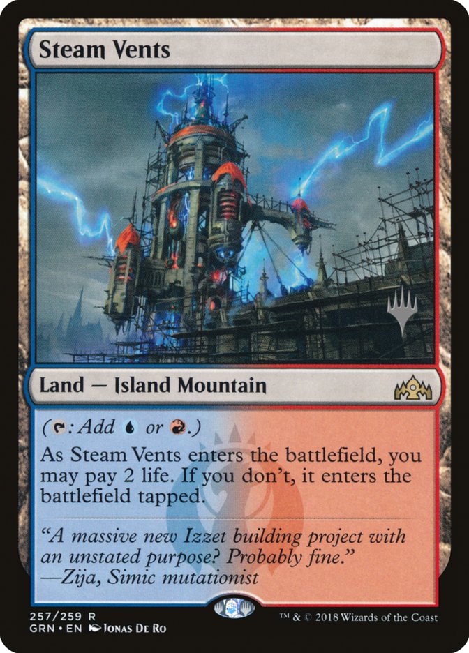 Steam Vents (Promo Pack) [Guilds of Ravnica Promos] MTG Single Magic: The Gathering | Red Claw Gaming