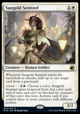 Sungold Sentinel (Promo Pack) [Innistrad: Midnight Hunt Promos] MTG Single Magic: The Gathering | Red Claw Gaming