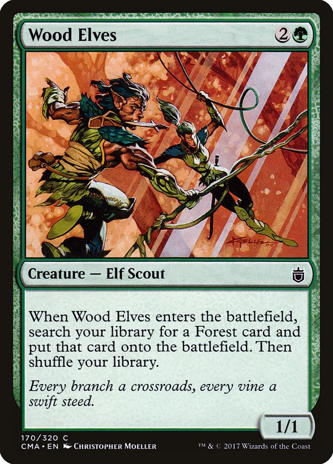 Wood Elves [Commander Anthology] MTG Single Magic: The Gathering | Red Claw Gaming