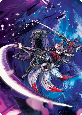 Blade-Blizzard Kitsune Art Card [Kamigawa: Neon Dynasty Art Series] MTG Single Magic: The Gathering | Red Claw Gaming
