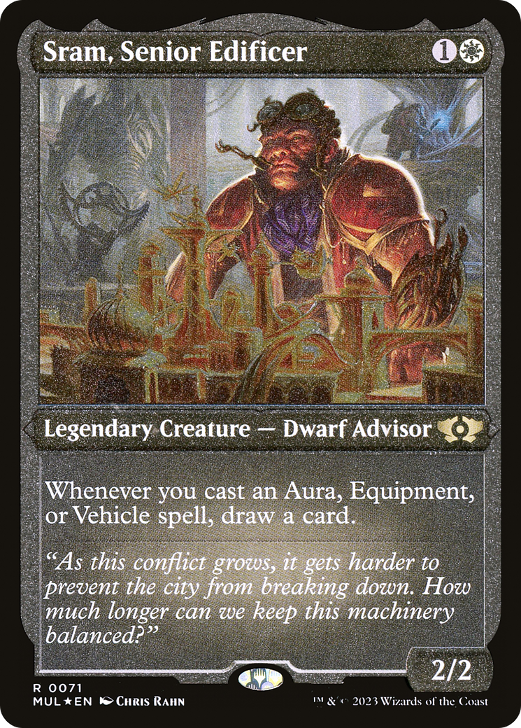 Sram, Senior Edificer (Foil Etched) [Multiverse Legends] MTG Single Magic: The Gathering | Red Claw Gaming