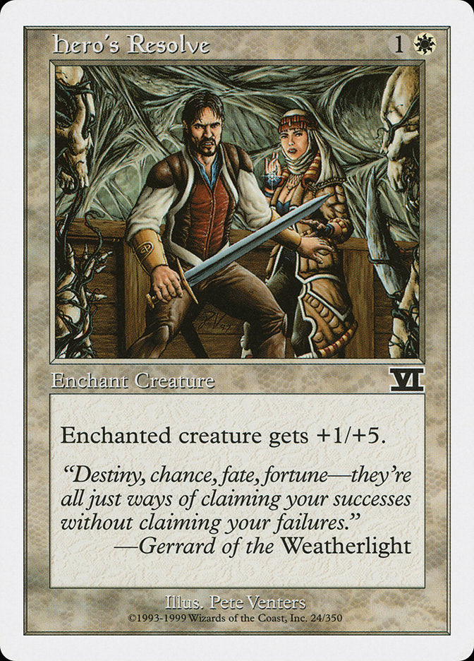 Hero's Resolve [Classic Sixth Edition] MTG Single Magic: The Gathering | Red Claw Gaming
