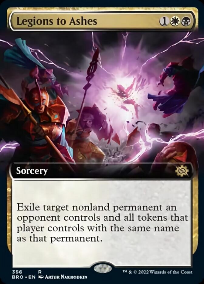 Legions to Ashes (Extended Art) [The Brothers' War] MTG Single Magic: The Gathering | Red Claw Gaming