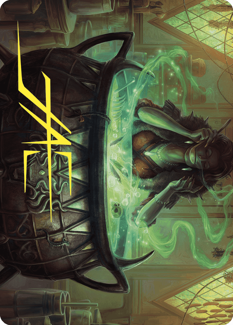 Agatha's Soul Cauldron Art Card (Gold-Stamped Signature) [Wilds of Eldraine Art Series] MTG Single Magic: The Gathering | Red Claw Gaming
