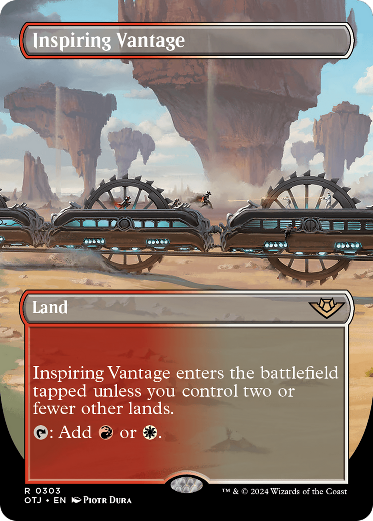 Inspiring Vantage (Borderless) [Outlaws of Thunder Junction] MTG Single Magic: The Gathering | Red Claw Gaming