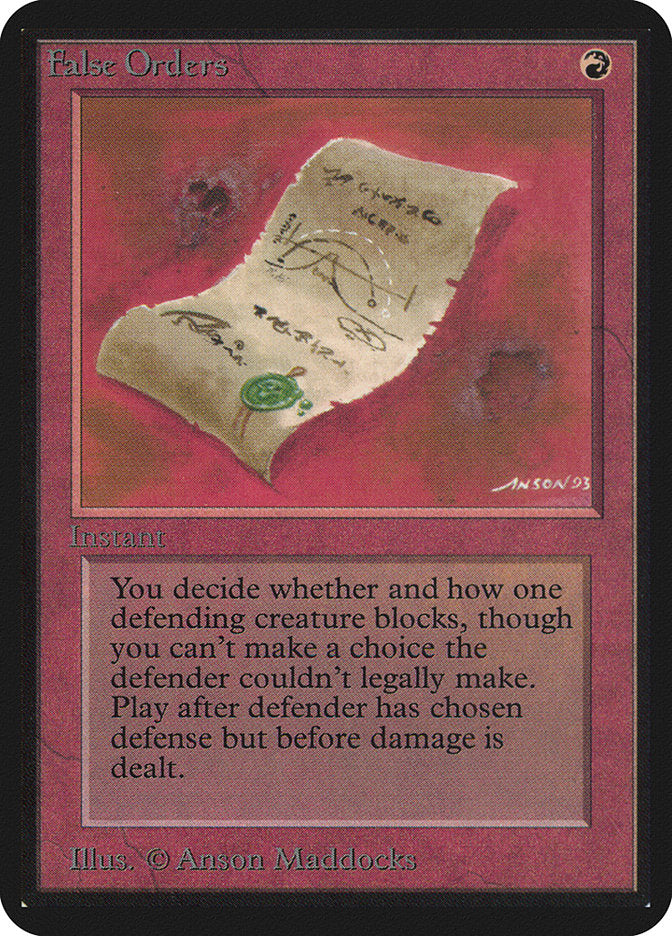 False Orders [Alpha Edition] MTG Single Magic: The Gathering | Red Claw Gaming