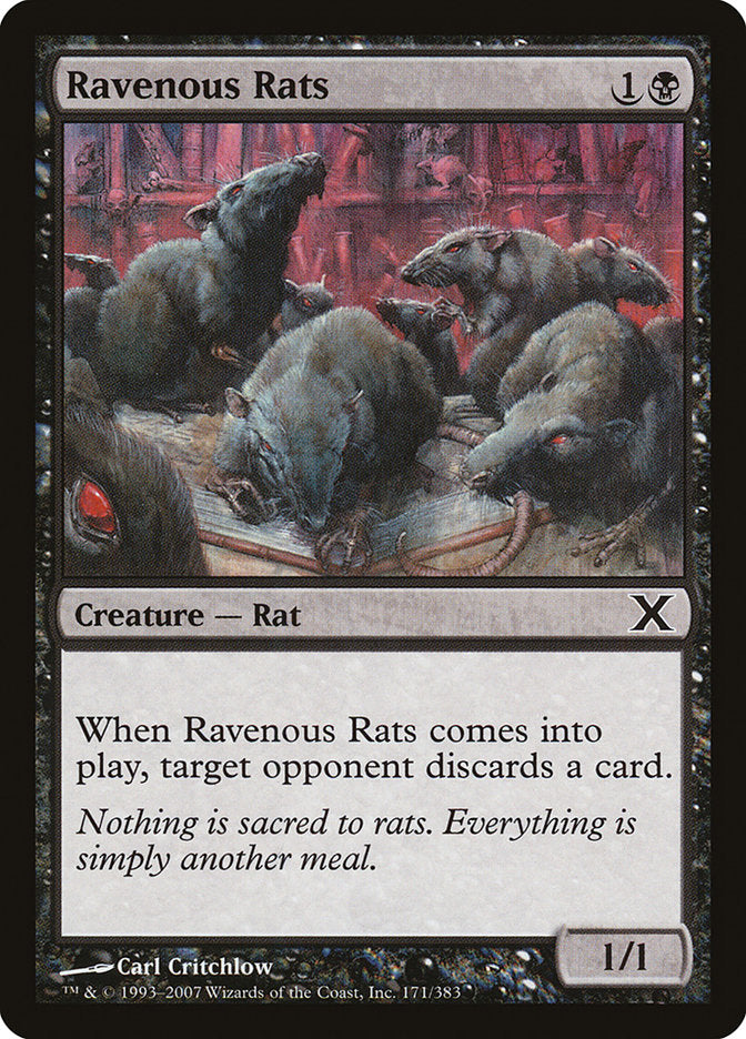 Ravenous Rats [Tenth Edition] MTG Single Magic: The Gathering | Red Claw Gaming