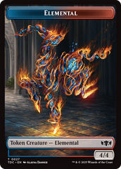 Elemental (0027) // Monk Double-Sided Token [Tarkir: Dragonstorm Commander Tokens] MTG Single Magic: The Gathering | Red Claw Gaming