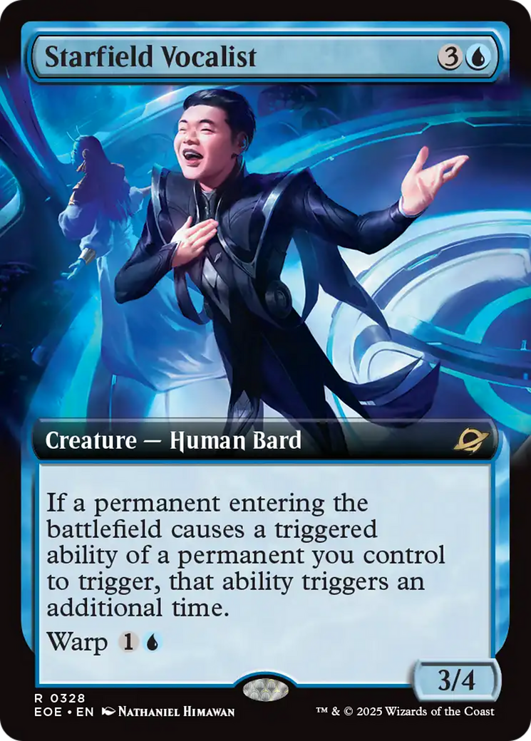 Starfield Vocalist (Extended Art) [Edge of Eternities] MTG Single Magic: The Gathering | Red Claw Gaming