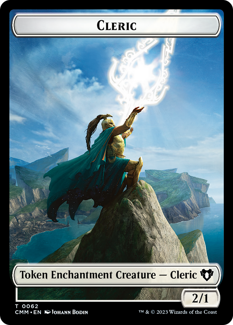 Elf Warrior // Cleric Double-Sided Token [Commander Masters Tokens] MTG Single Magic: The Gathering | Red Claw Gaming