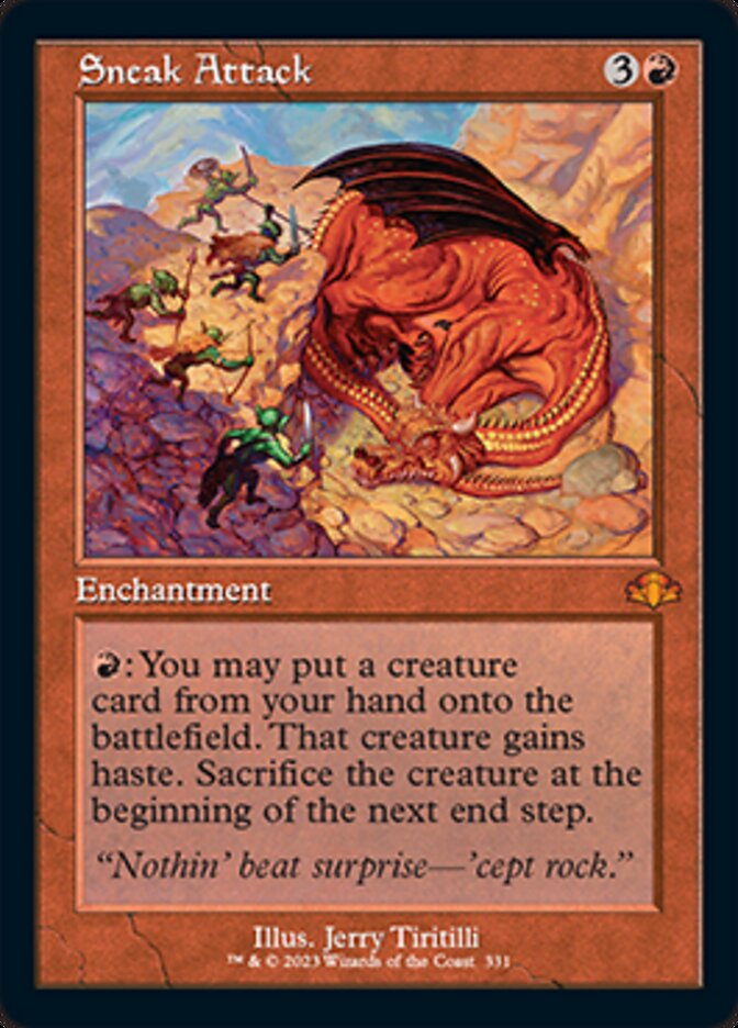 Sneak Attack (Retro) [Dominaria Remastered] MTG Single Magic: The Gathering | Red Claw Gaming
