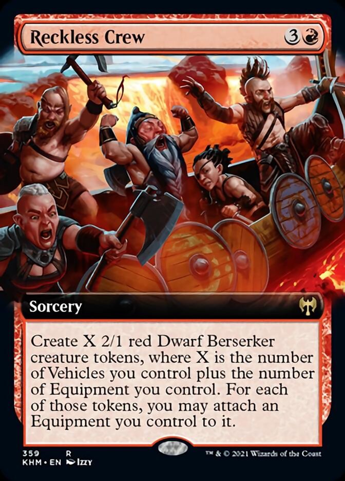 Reckless Crew (Extended Art) [Kaldheim] MTG Single Magic: The Gathering | Red Claw Gaming