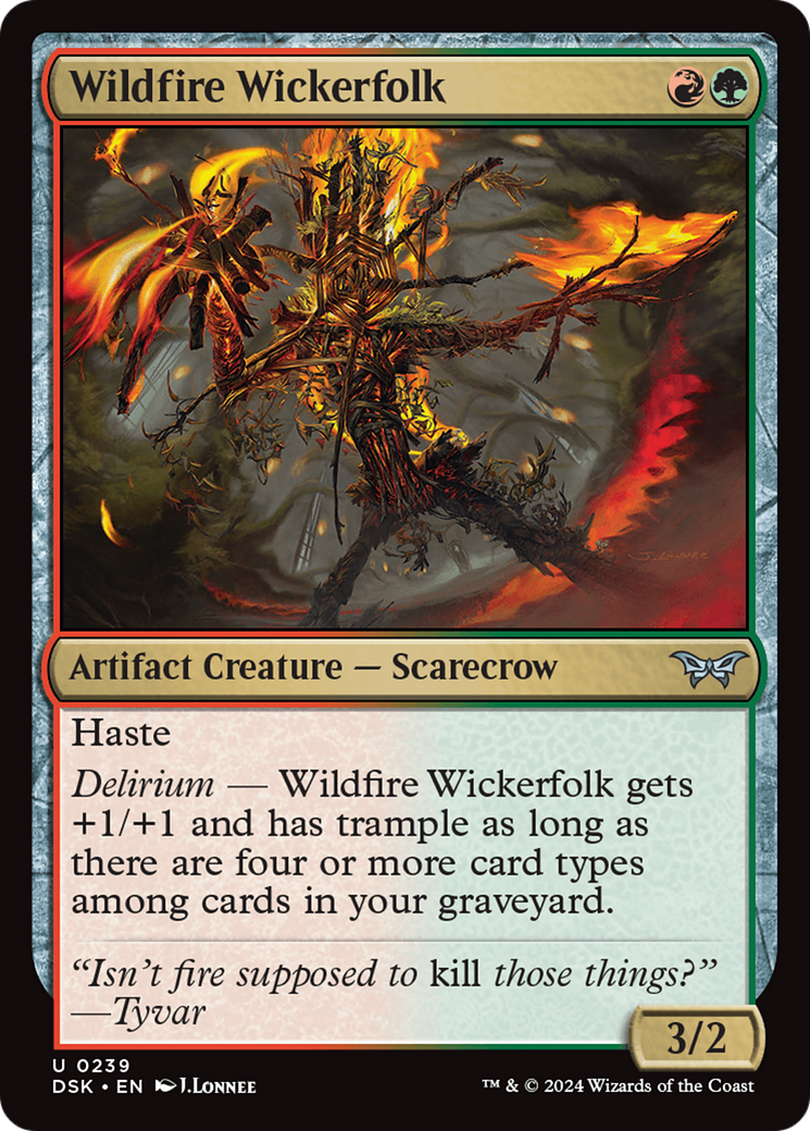Wildfire Wickerfolk [Duskmourn: House of Horror] MTG Single Magic: The Gathering | Red Claw Gaming
