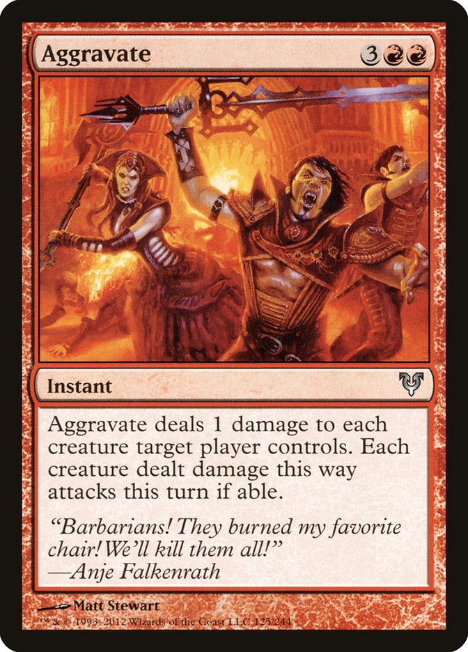 Aggravate [Avacyn Restored] MTG Single Magic: The Gathering | Red Claw Gaming