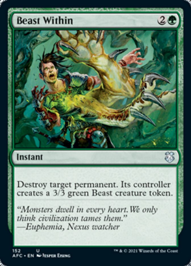 Beast Within [Dungeons & Dragons: Adventures in the Forgotten Realms Commander] MTG Single Magic: The Gathering | Red Claw Gaming