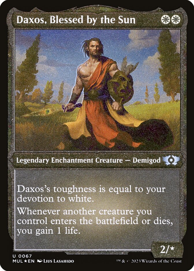 Daxos, Blessed by the Sun (Foil Etched) [Multiverse Legends] MTG Single Magic: The Gathering | Red Claw Gaming