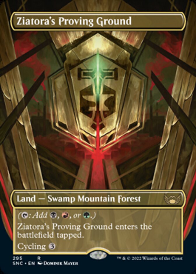 Ziatora's Proving Ground (Borderless Alternate Art) [Streets of New Capenna] MTG Single Magic: The Gathering | Red Claw Gaming