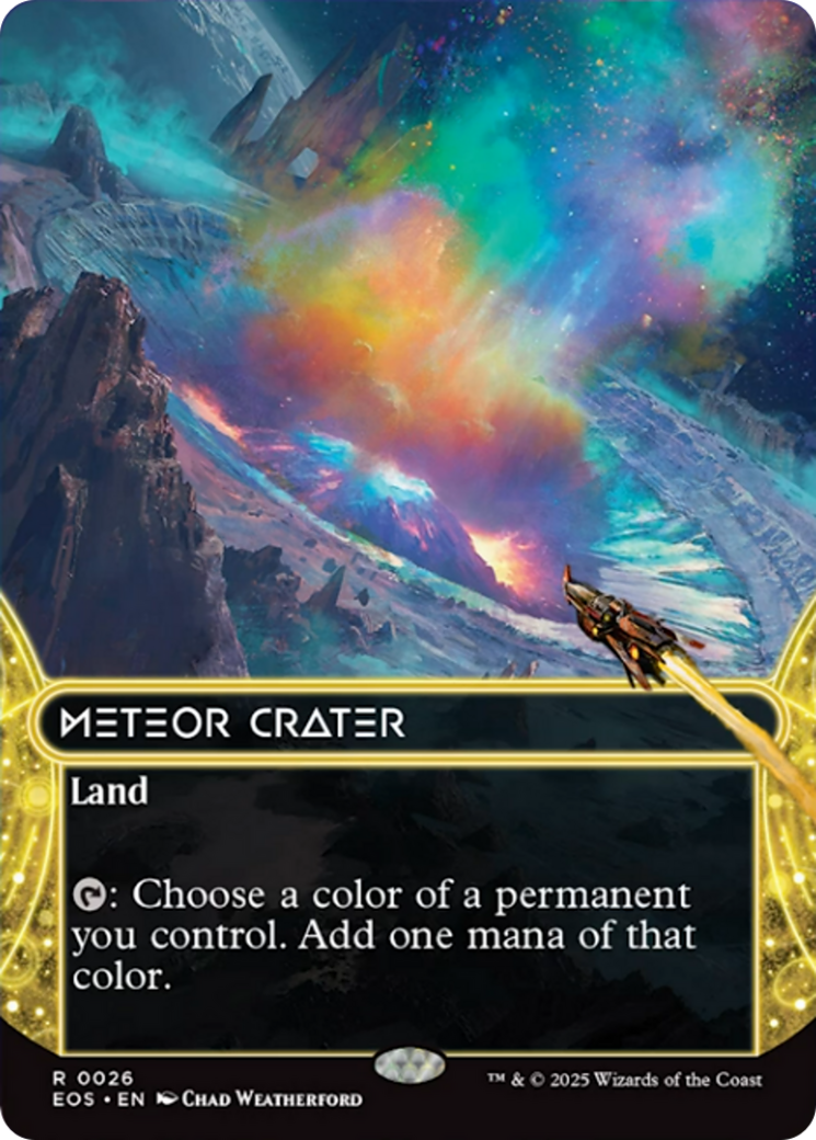 Meteor Crater (0026) (Borderless) [Edge of Eternities: Stellar Sights] MTG Single Magic: The Gathering | Red Claw Gaming