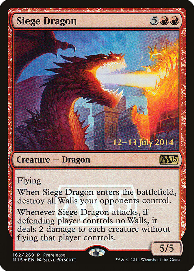 Siege Dragon [Magic 2015 Promos] MTG Single Magic: The Gathering | Red Claw Gaming
