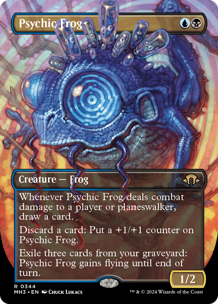 Psychic Frog (Borderless) [Modern Horizons 3] MTG Single Magic: The Gathering    | Red Claw Gaming