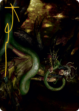 Saryth, the Viper's Fang Art Card (Gold-Stamped Signature) [Innistrad: Midnight Hunt Art Series] MTG Single Magic: The Gathering | Red Claw Gaming