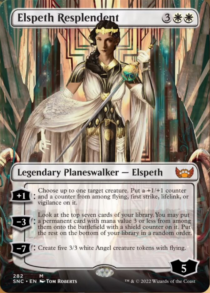 Elspeth Resplendent (Borderless) [Streets of New Capenna] MTG Single Magic: The Gathering | Red Claw Gaming