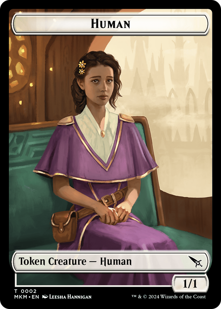 Detective // Human Double-Sided Token [Murders at Karlov Manor Tokens] MTG Single Magic: The Gathering | Red Claw Gaming