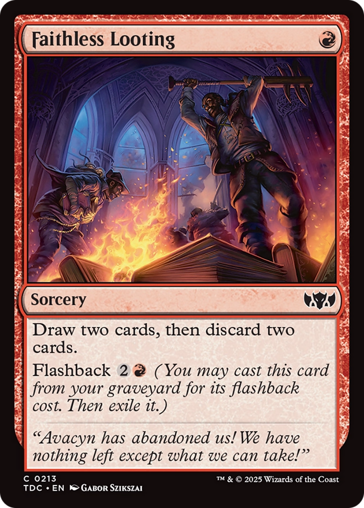 Faithless Looting [Tarkir: Dragonstorm Commander] MTG Single Magic: The Gathering | Red Claw Gaming