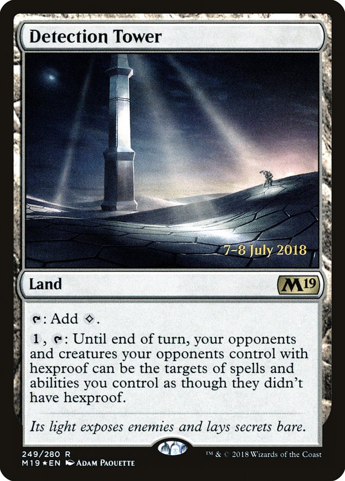 Detection Tower [Core Set 2019 Prerelease Promos] MTG Single Magic: The Gathering | Red Claw Gaming