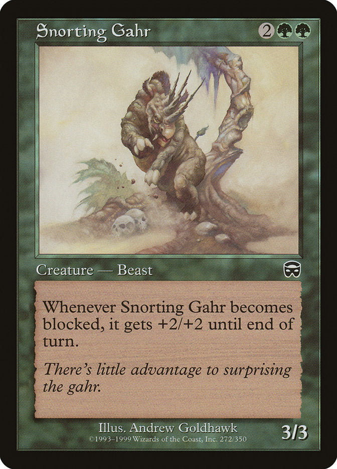 Snorting Gahr [Mercadian Masques] MTG Single Magic: The Gathering | Red Claw Gaming