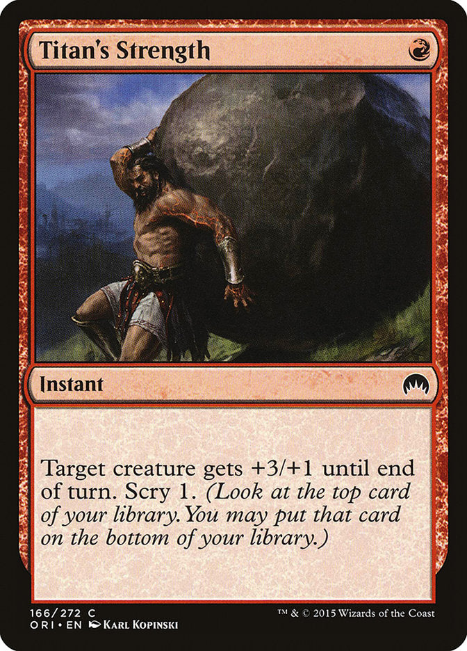 Titan's Strength [Magic Origins] MTG Single Magic: The Gathering | Red Claw Gaming