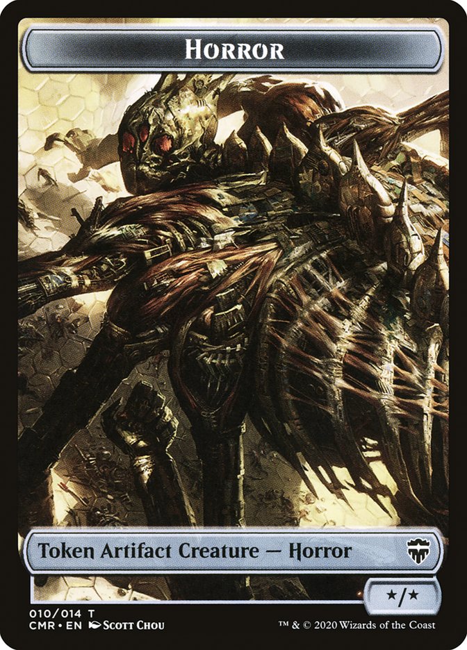 Dragon // Horror Double-Sided Token [Commander Legends Tokens] MTG Single Magic: The Gathering | Red Claw Gaming